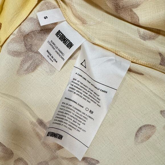Reformation Floral Royce Wrap Maxi Dress Tuscany Yellow Size Small - Picture 4 of 5